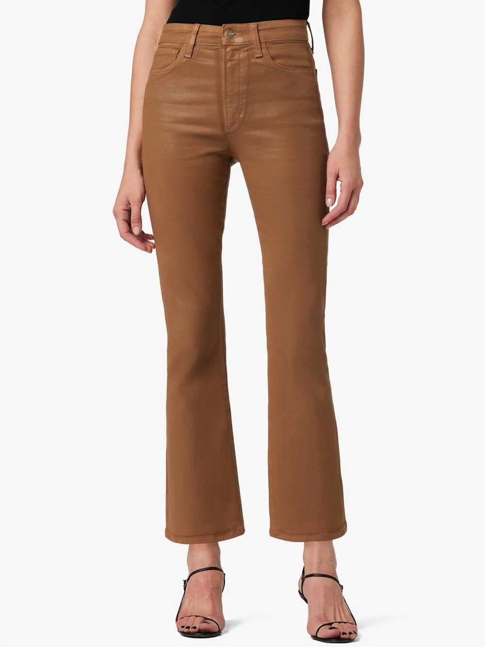 7 For All Mankind Sheen Caramel Brown Bootcut Jeans Size 27